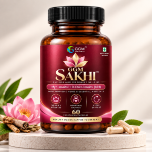GGM Sakhi Myo-Inositol & D-Chiro-Inositol with Ayurvedic Herbs & Essential Nutrients | 60 Veg Capsules